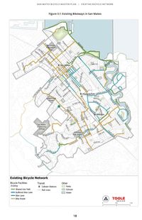 Map from the BMP showing the current network Existing Network