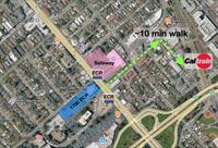 Site Map showing ECR and Caltrain stops